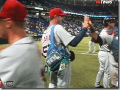 Galarraga carries the bag - screen grab from Sports Center