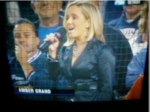 The Tigers are 6-1 in 2009 when Amber Grand sings the National Anthem