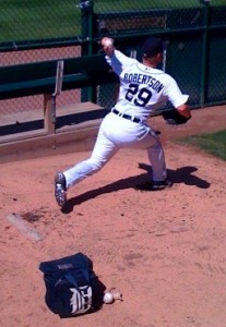 Robertson warms up